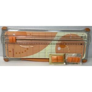 FISKARS Portable Paper Trimmer Pullout Ruler straight cut 12in PLUS 4 New Blades
